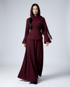 Tie Back Skirt Set with Pocket Details - BERBISH