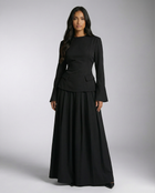 Tie Back Skirt Set with Pocket Details - BERBISH