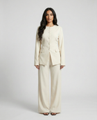 Button Top &amp; Wide Leg Trouser Coord Set - BERBISH