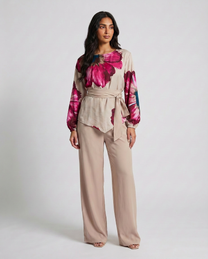 3-Piece Floral Balloon Sleeve Set - BERBISH