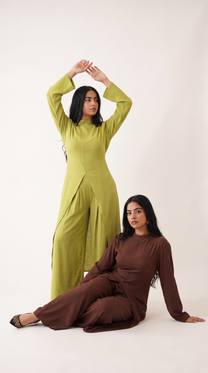 Long linen set- BLACK