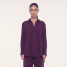 Button shirt coord linen- PLUM {PREORDER}