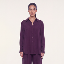 Button shirt coord linen- PLUM {PREORDER}