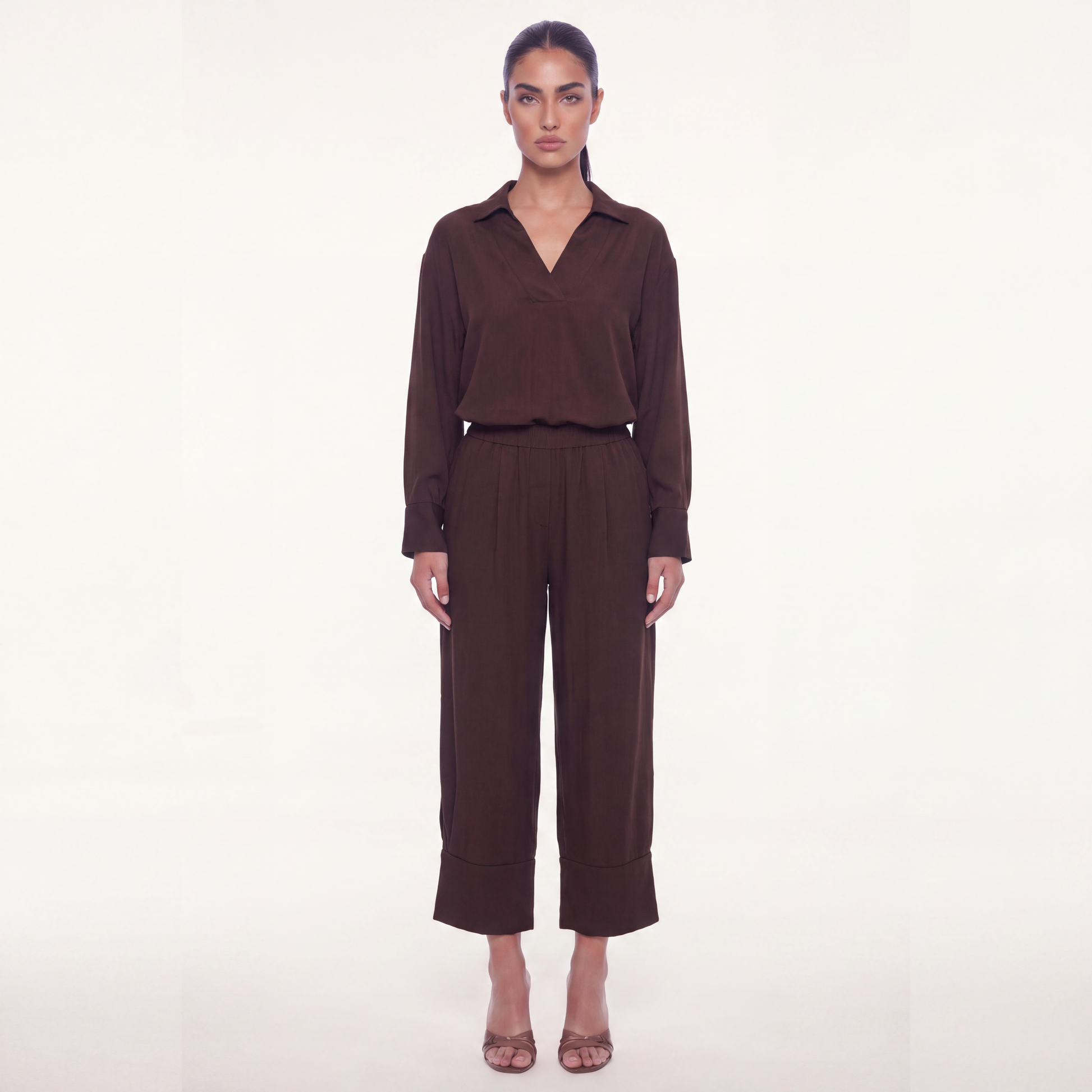 Ballon pantacourt set -CHOCO