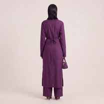 Long linen set-  Plum