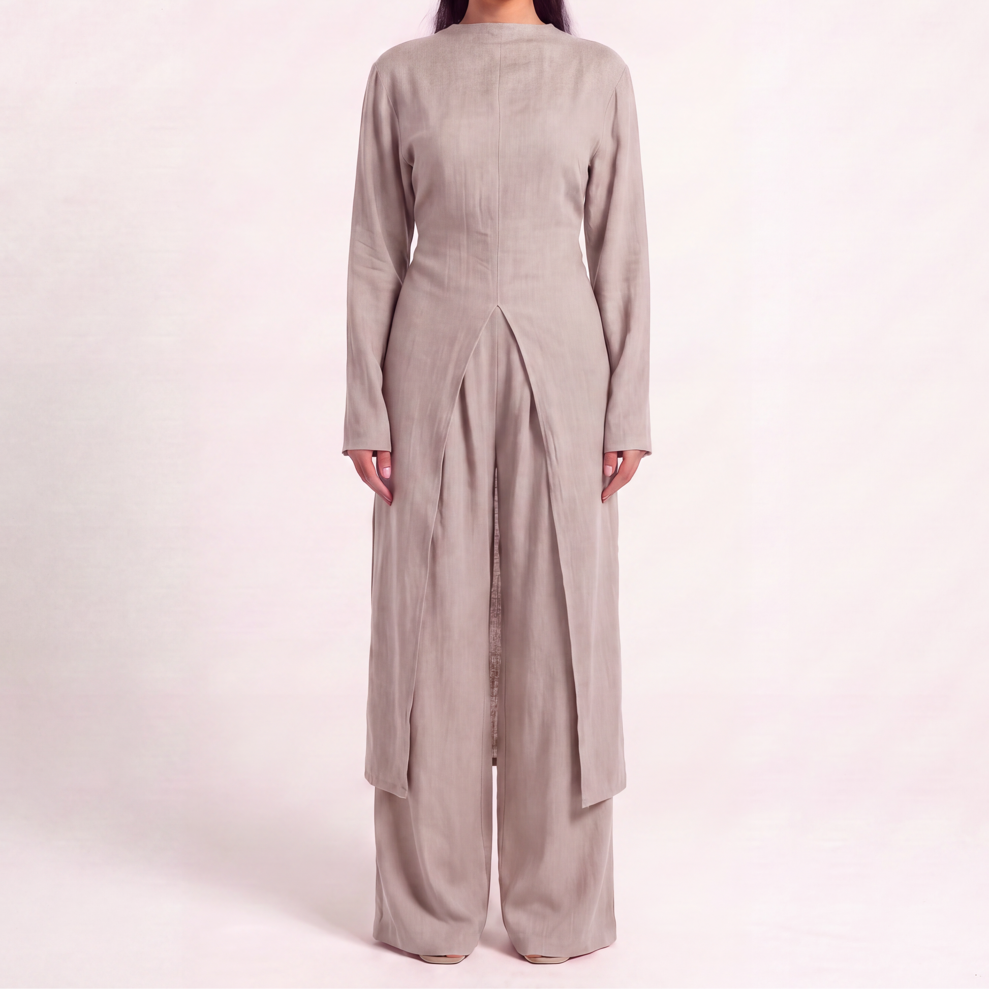 Long linen set- Oat