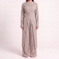 Long linen set- Oat