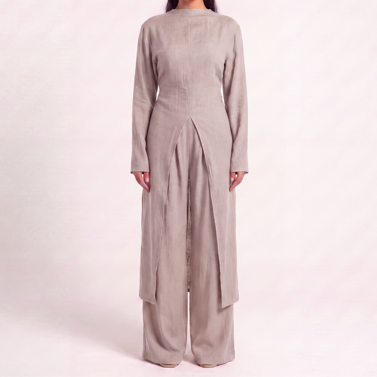 Long linen set- Oat