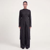 Long linen set- BLACK