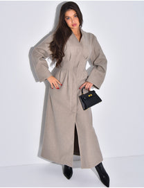 PREORDER-Premium Thick coat adjustable belt unique design Womenswear Jackets fitted waist one size - BERBISH