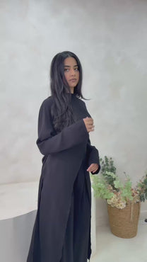 Long linen set- BLACK